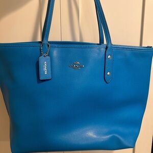 Coach Blue City Zip Tote